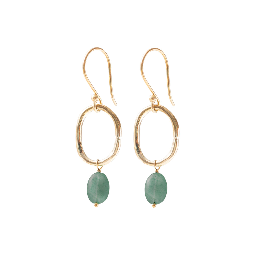 Earrings Graceful Aventurine Gold