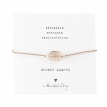 Afbeelding in Gallery-weergave laden, A Beautiful Story armband op kaartje gemstone card smokey quartz
