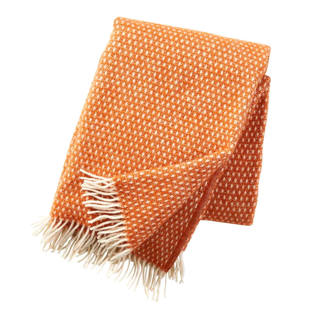 Plaid en laine Knut orange