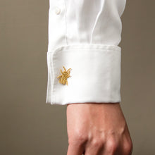 Load image into Gallery viewer, Gold Embroidered Brooches – 3 small insects
