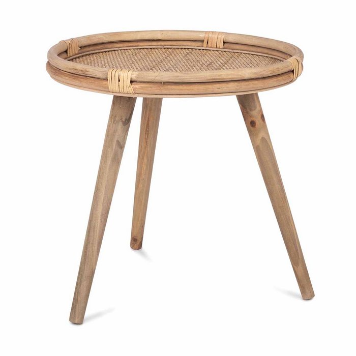 Rattan side table